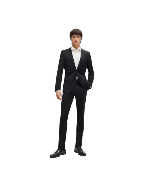 Single Breasted Suits di HUGO in Black da Uomo