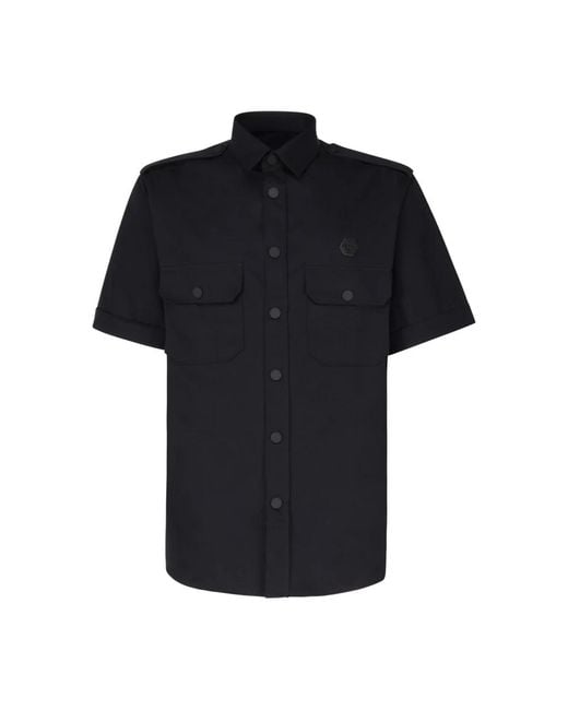 Philipp Plein Black Short Sleeve Shirts for men