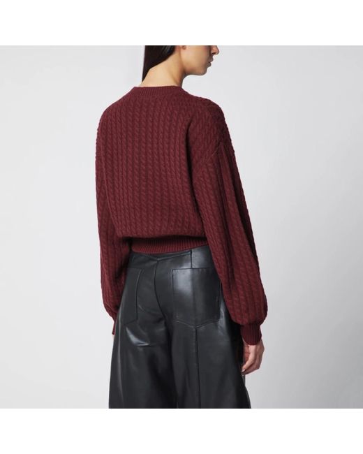 ROTATE BIRGER CHRISTENSEN Red Round-Neck Knitwear