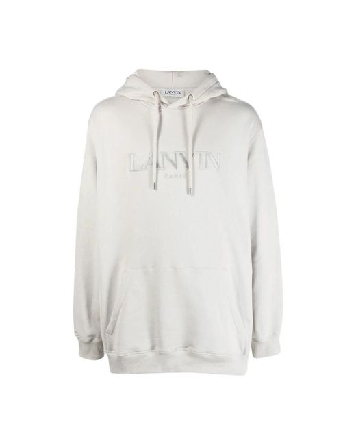 Lanvin Classic Paris Hoodie in het White voor heren