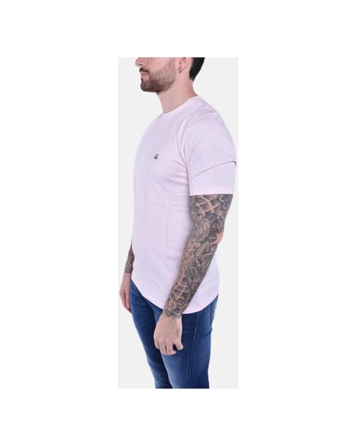 C P Company Himmlisch rosa logo t-shirt ss24 in Purple für Herren