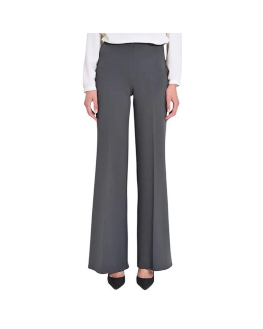 Rinascimento Blue Seitenreißverschluss scuba crepe palazzo hose