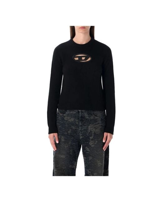 DIESEL Black Round-Neck Knitwear