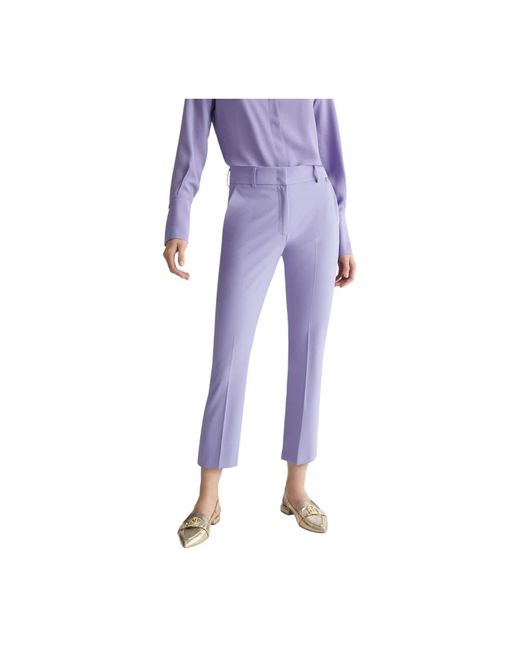 Liu Jo Purple Cropped Trousers