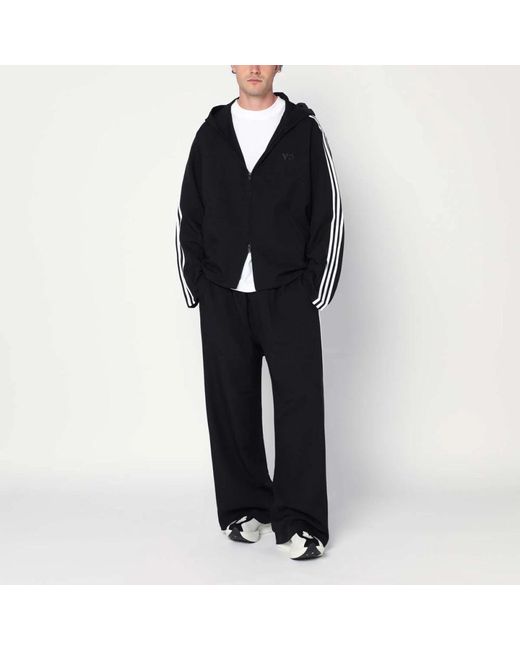 Y-3 Schwarzer Recycelter Pullover in Black für Herren