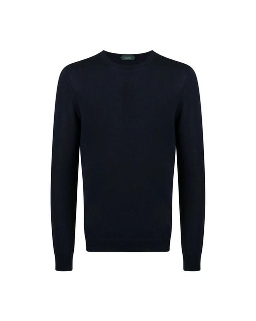 Knitwear > round-neck knitwear Zanone pour homme en coloris Blue