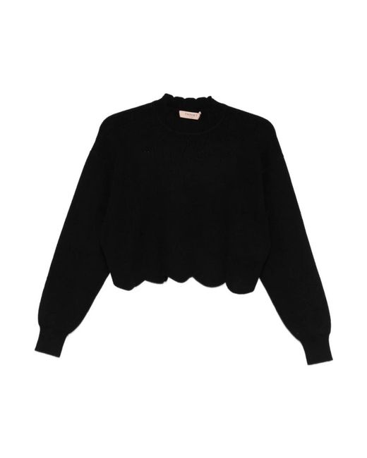 Twinset Black Round-Neck Knitwear