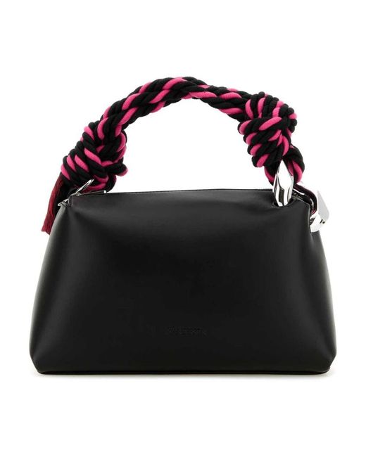 J.W. Anderson Black Schwarze leder-eckhandtasche