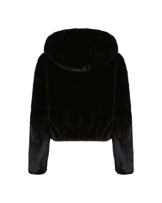 Pinko Black Faux Fur & Shearling Jackets