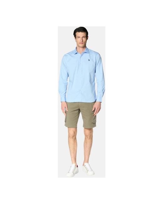 U.S. POLO ASSN. Blue Casual Shirts for men