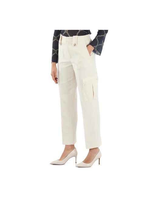 Twin Set White Cropped Trousers