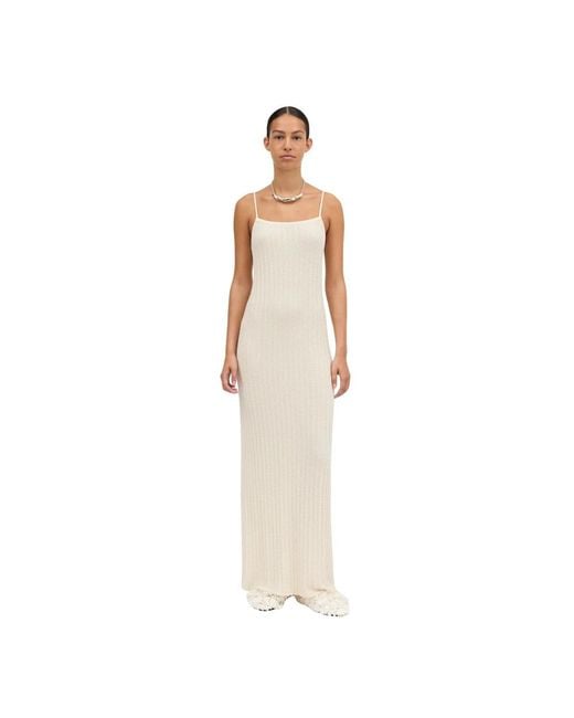 Mark Kenly Domino Tan White Maxi Dresses