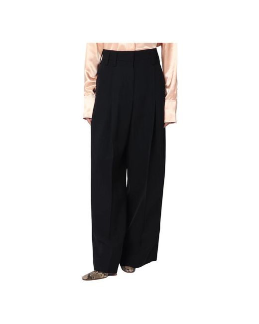 Jil Sander Black Wide Trousers
