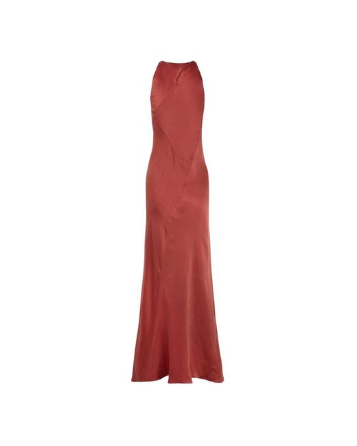 Cortana Red Rotes cupro langes kleid