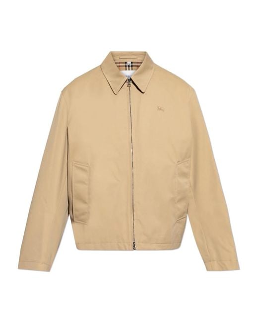 Burberry Natural Jacket With Collar for men