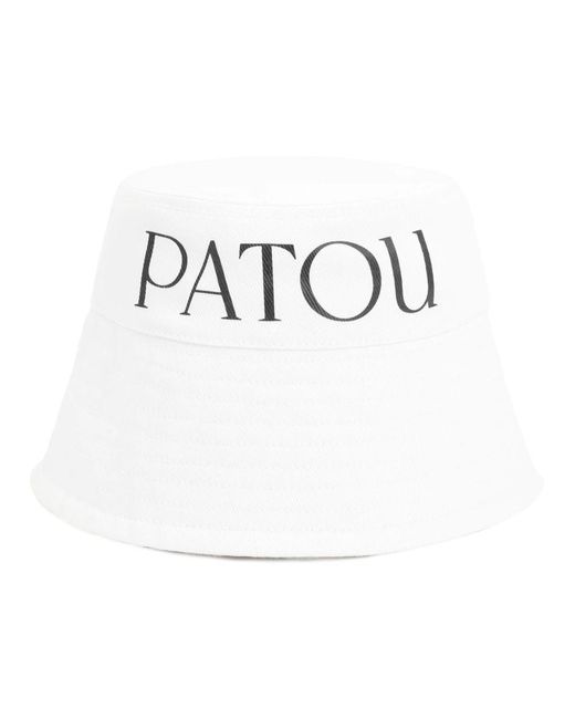 Cappello bucket logo neutro di Patou in White