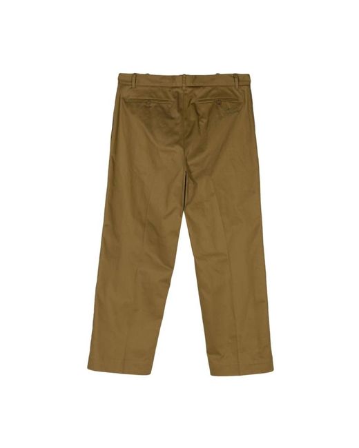 Maison Kitsuné Green Straight Trousers for men