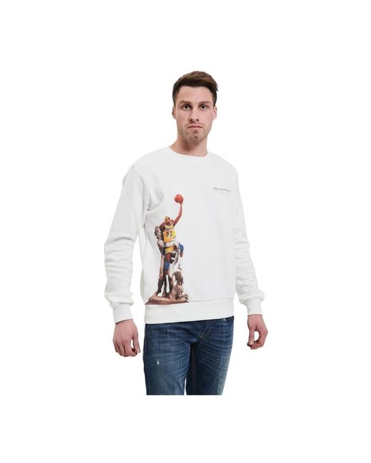 Throwback. Hoodies & Sweatvesten ,Wit ,Stijlvolle Sweatshirt Voor Mannen En Vrouwen in het White voor heren