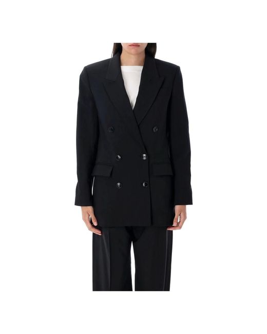 Isabel Marant Jassen ,Zwart ,Wol Zwarte Wool Jewima Blazer Jas in het Black