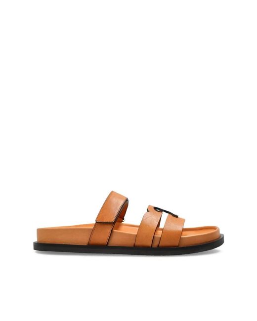 Sliders Tory Burch en coloris Brown