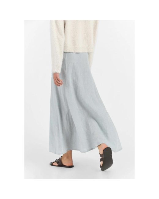 MASSCOB Gray Leinen Midi Knopfrock