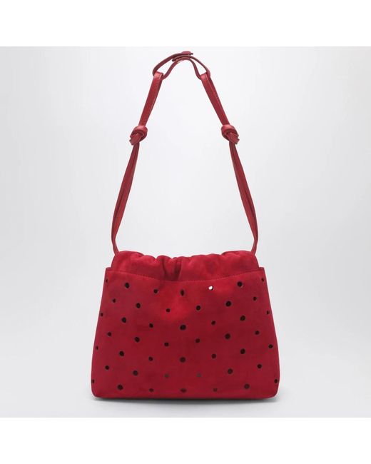 MANU Atelier Red Shoulder Bags