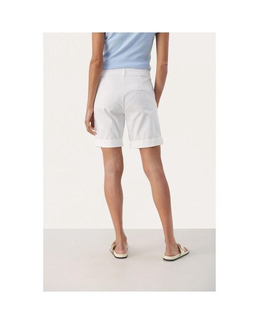 Part Two Korte Broeken ,Wit ,Heldere Witte Casual Shorts in het White