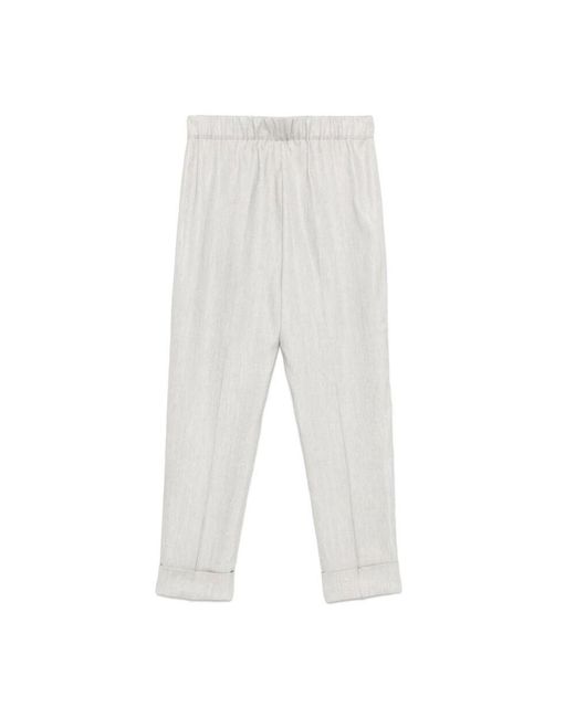 Slim-Fit Trousers D.exterior de color White