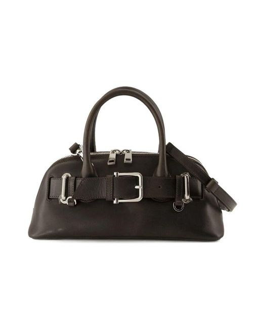 OSOI Black Braune Leder Mini Schultertasche