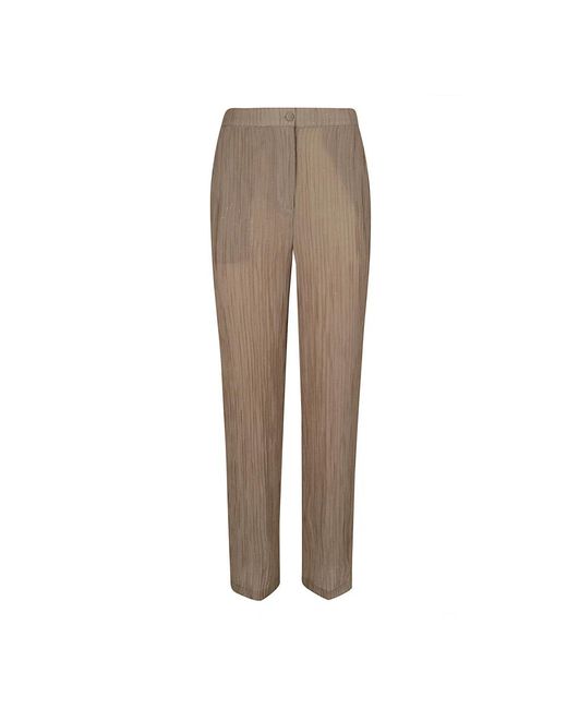 Emporio Armani Brown Slim-Fit Trousers