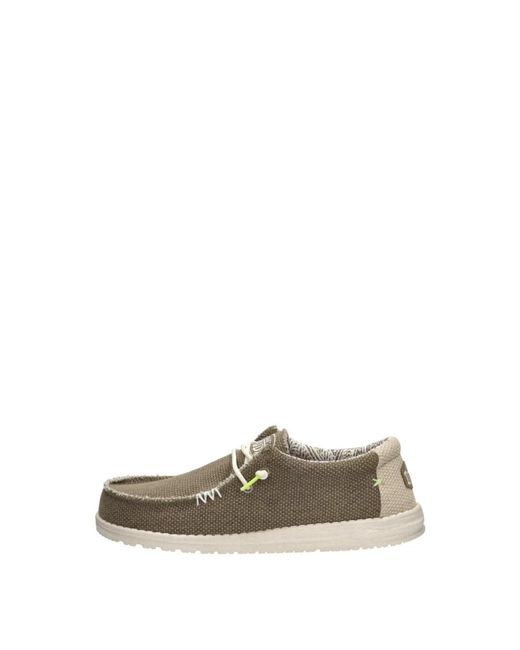 HeyDude Natural Laced Shoes for men