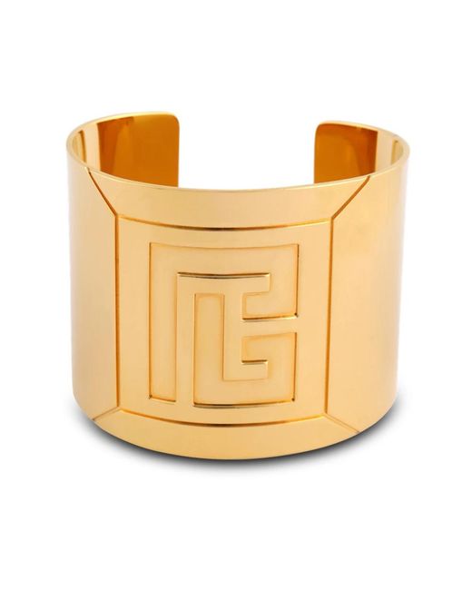 Balmain Accessoires ,Geel ,Tubulaire Pb Armband in het Metallic
