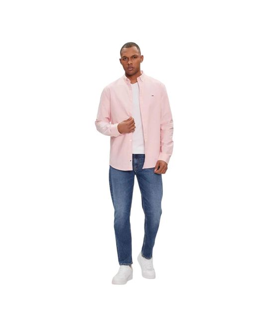 Tommy Hilfiger Stylisches hemd für männer in Pink für Herren
