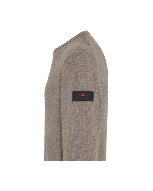 Peuterey Gray Round-Neck Knitwear for men