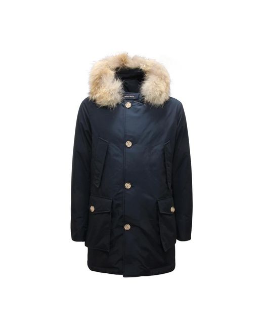 Woolrich Blue Winter Jackets for men
