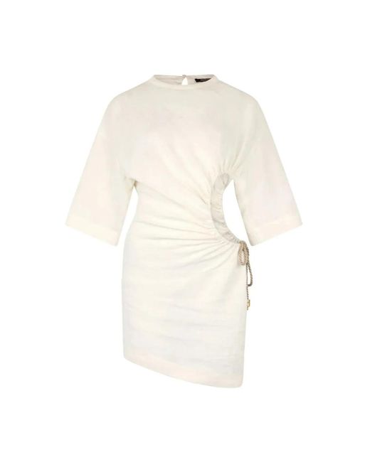 Roberto Cavalli Natural Short Dresses