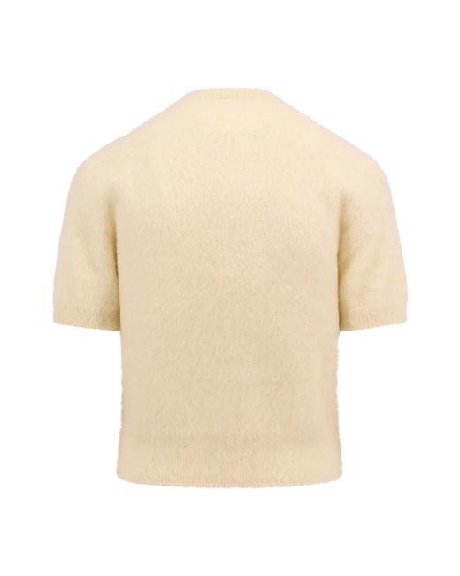 Maison Margiela Natural Round-Neck Knitwear