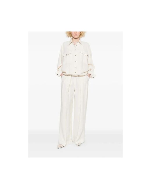 Brunello Cucinelli White Trousers