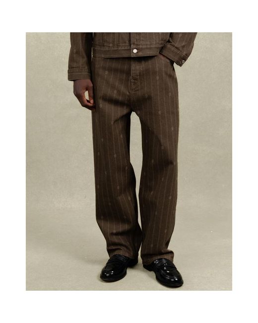 Drole de Monsieur Brown Loose Fit Jeans for men