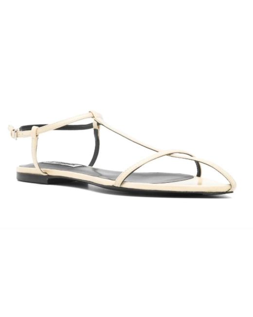 Jil Sander Metallic Flat Sandals