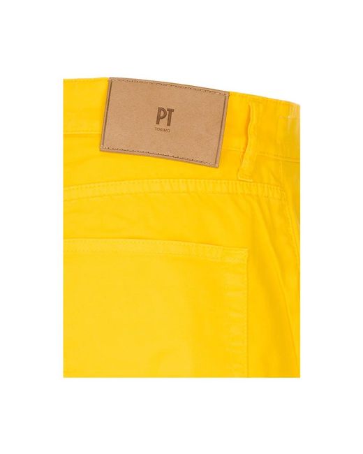 PT Torino Yellow Slim-Fit Jeans for men