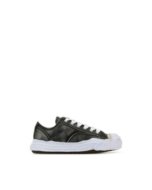 Maison Mihara Yasuhiro Zweifarbige Ledersneakers in Black für Herren