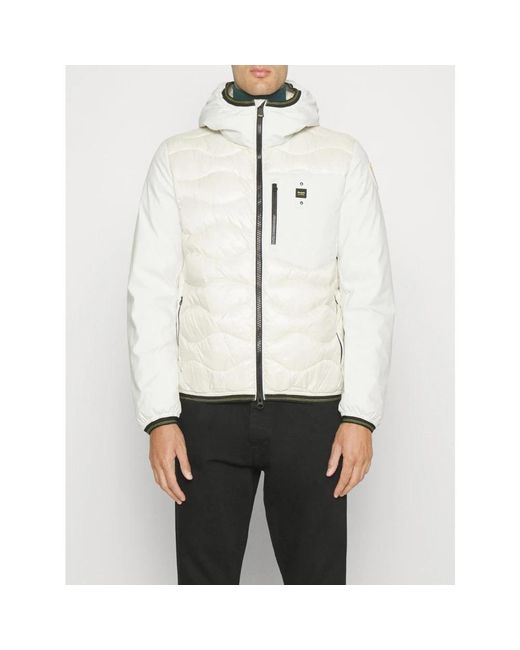 Down Jackets Blauer de hombre de color White