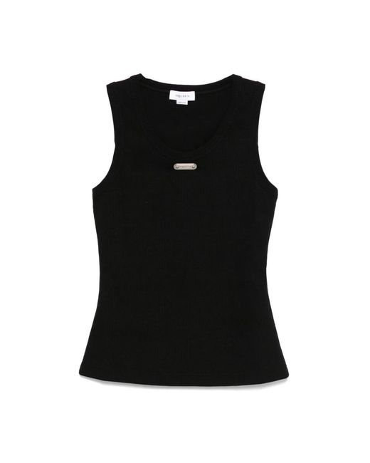 Alexander McQueen Zwart Tanktop Stijlvol Logo Plaque in het Black