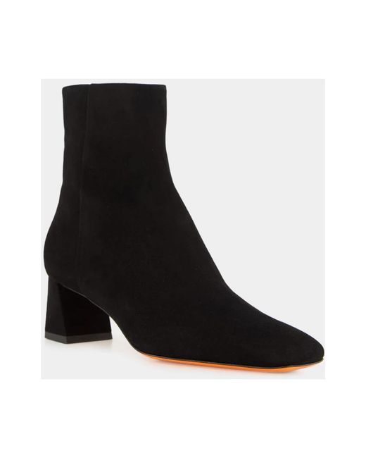 Santoni Black Heeled Boots