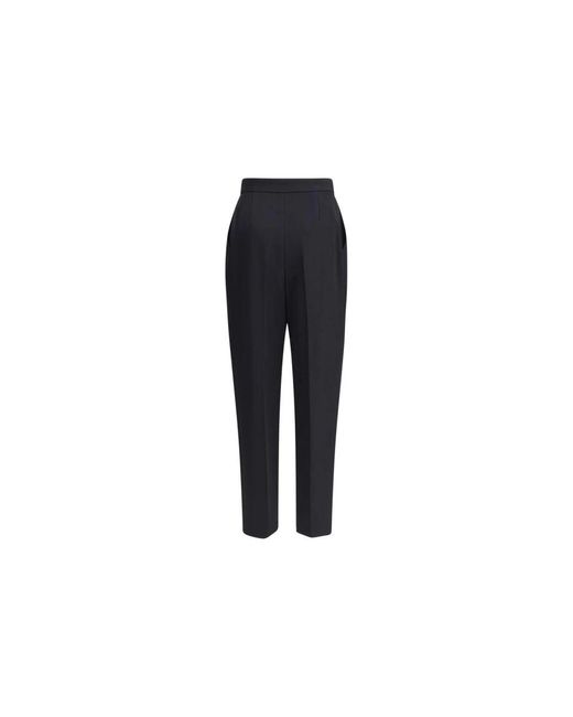 Balmain Op Maat Gemaakte Broek Met Ceintuur En Plooien in het Black