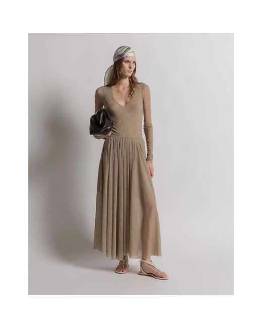 Alberta Ferretti Brown Midi Skirts