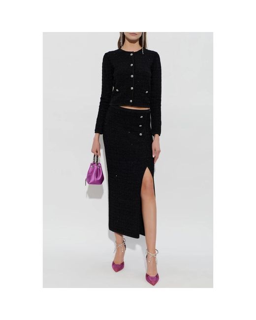 Alessandra Rich Rok Met Split in het Black