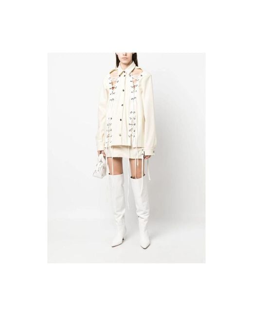 Julfer White Short Skirts
