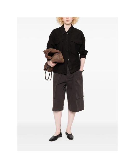 TRUE AVENUE Black Long Shorts